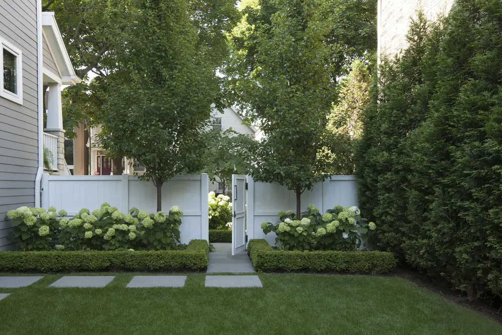 Formal white garden