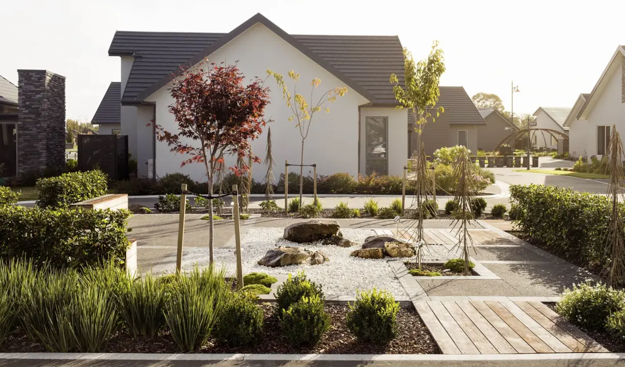A perfectly designed front garden 