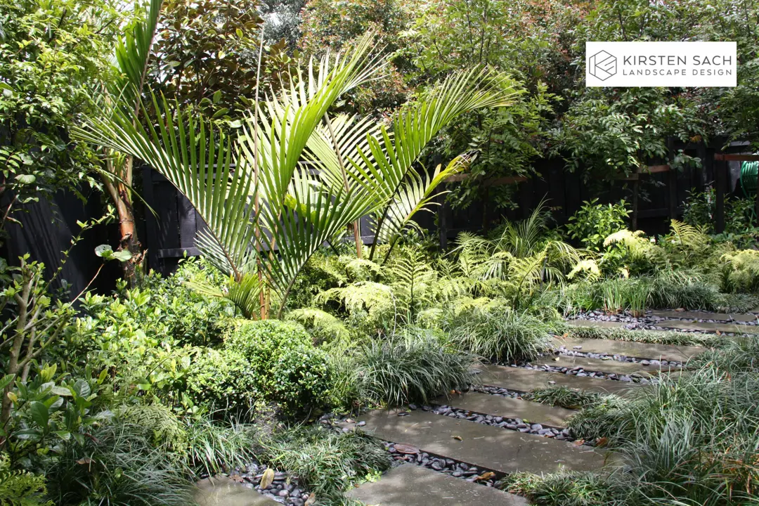 Liriopes and Nikau Palms