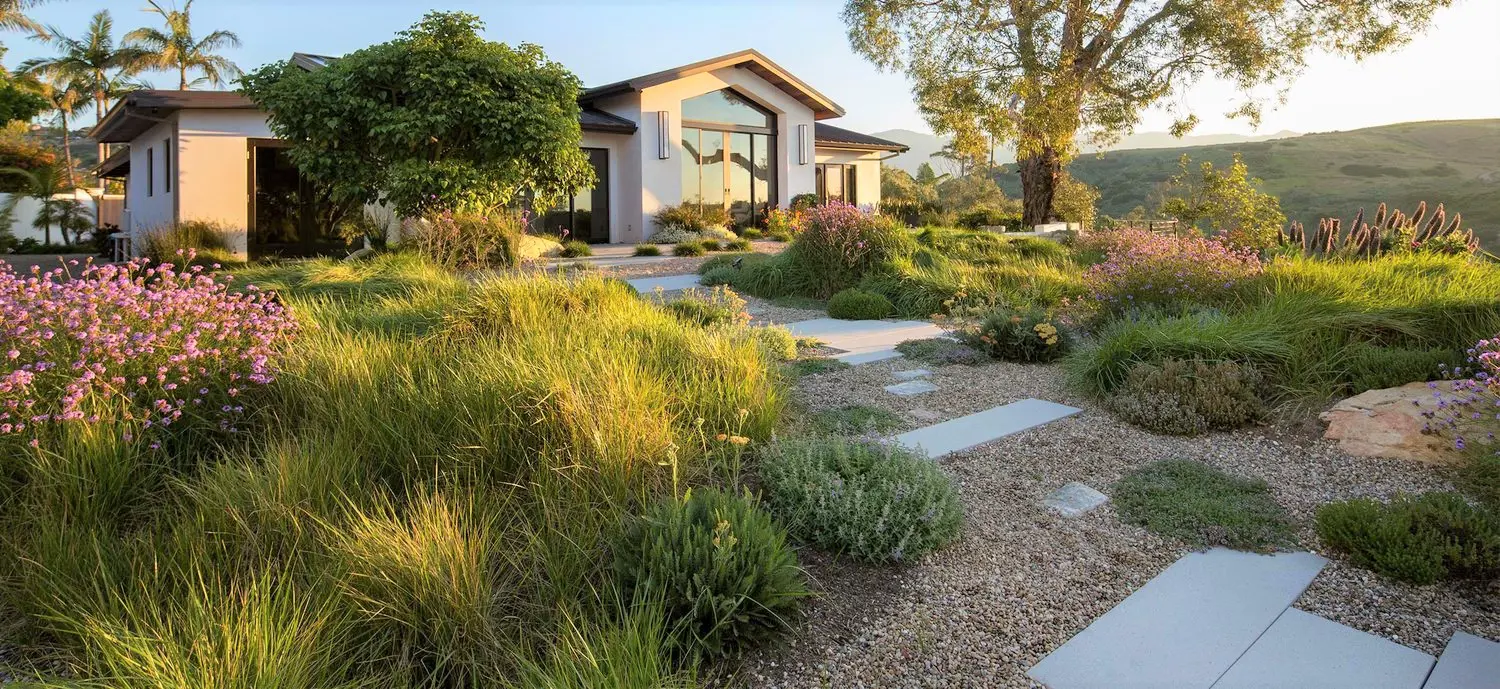 Modern coastal garden