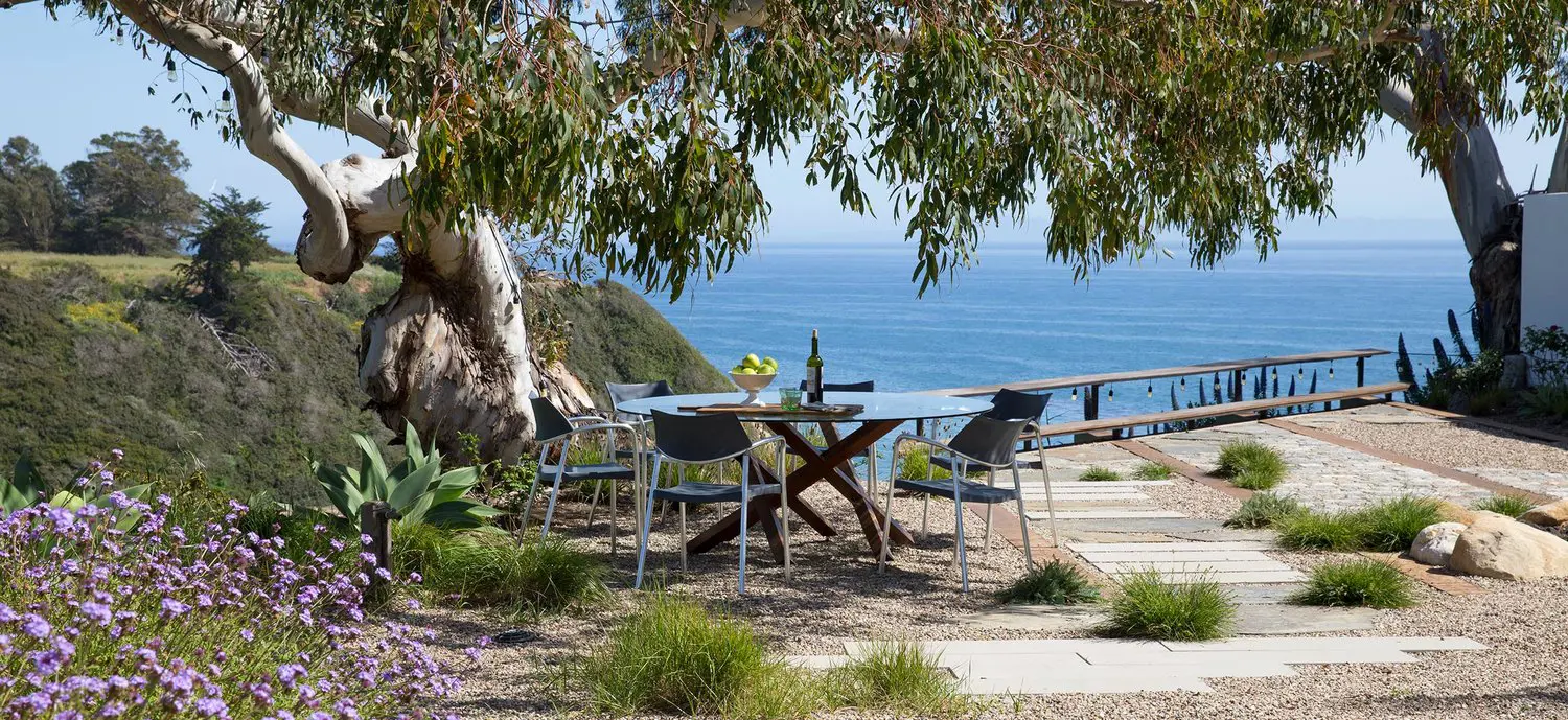 Outdoor living with coastal views