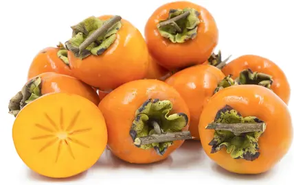 Persimmon Hachiya orange fruit.
