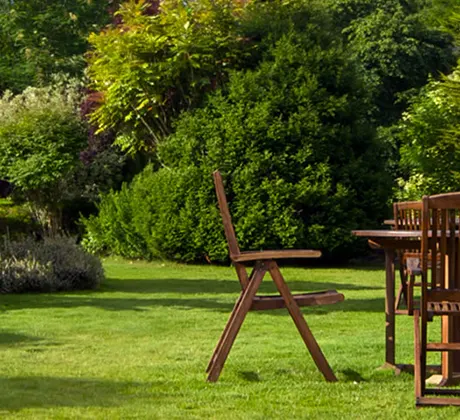 Table and chairs in NZ back yard.